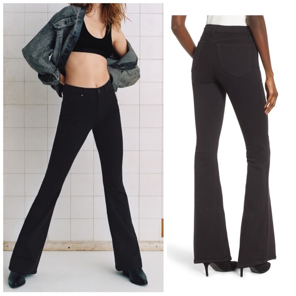 high waisted stretch flare pants